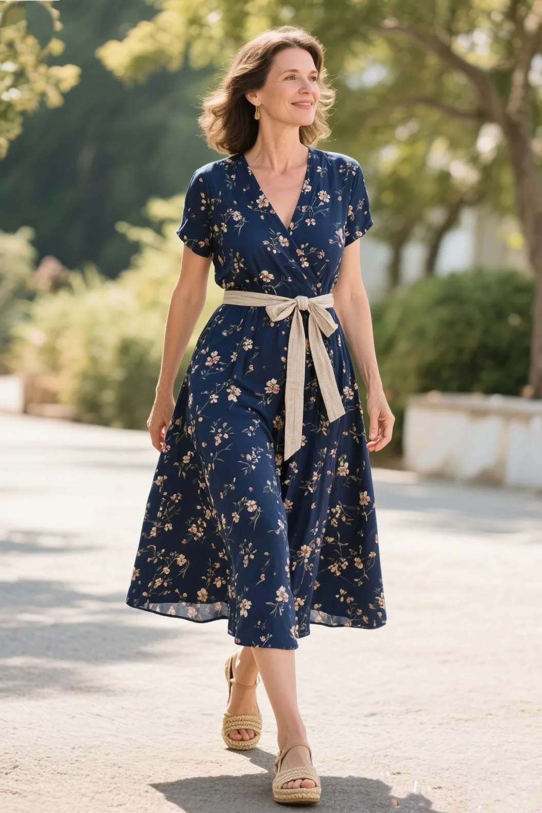 1. Midi Sundresses with a Defined Waist