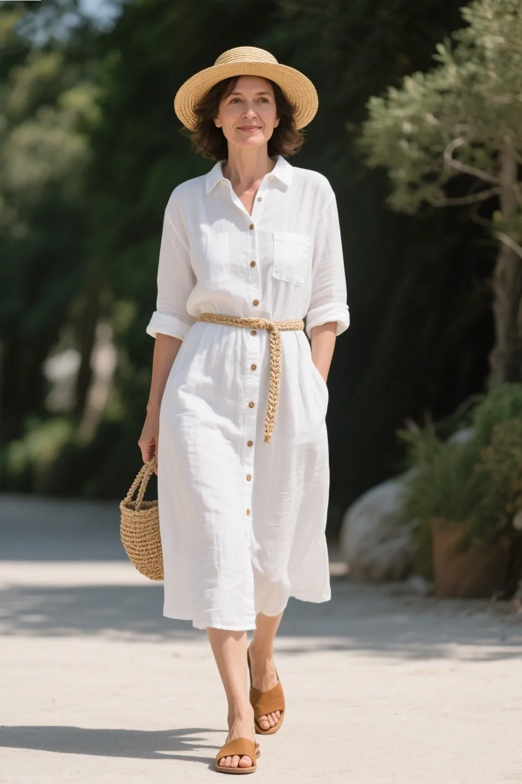 4. Linen Shirt Dress Sundresses