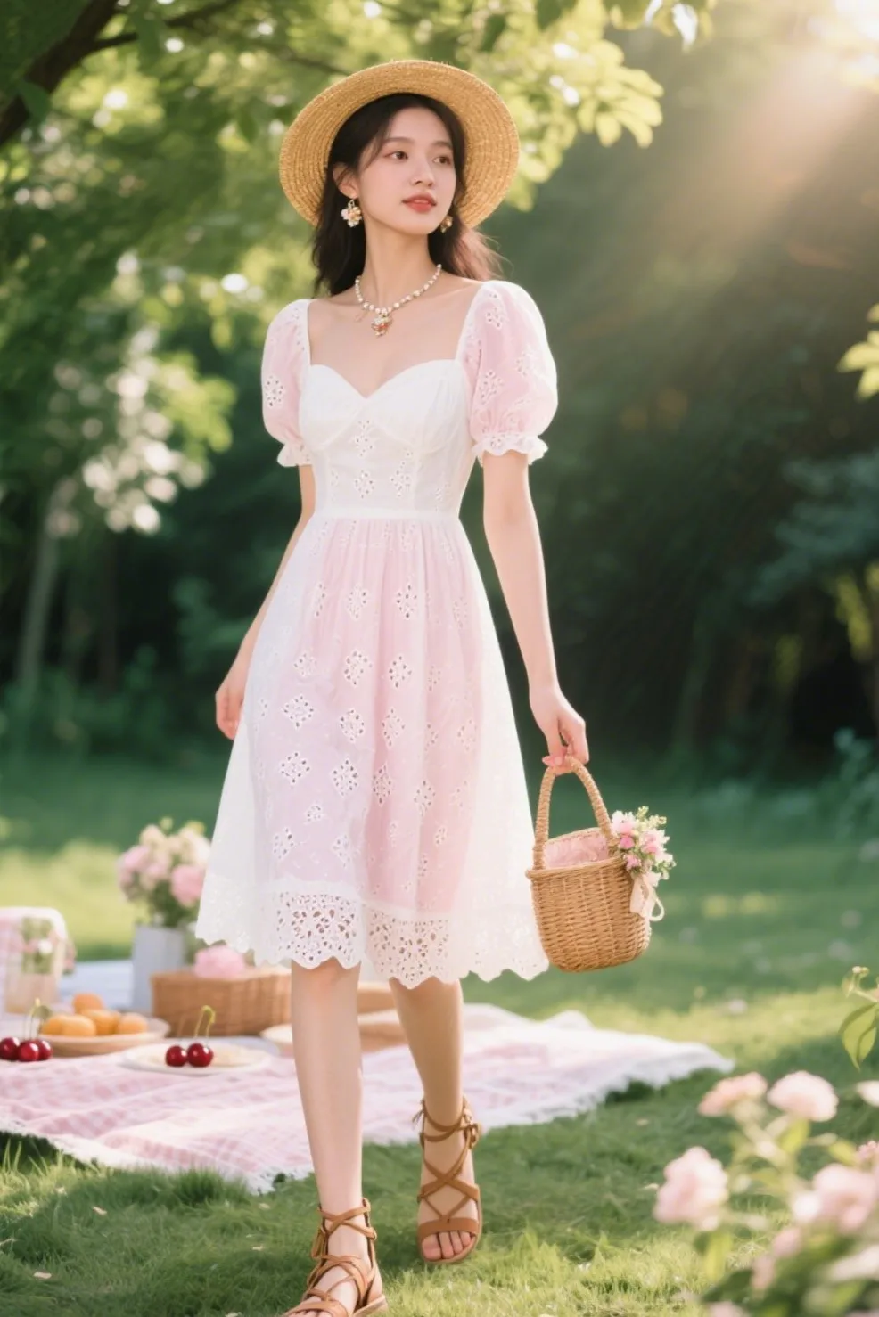 Outfit 1: Garden Picnic Glow