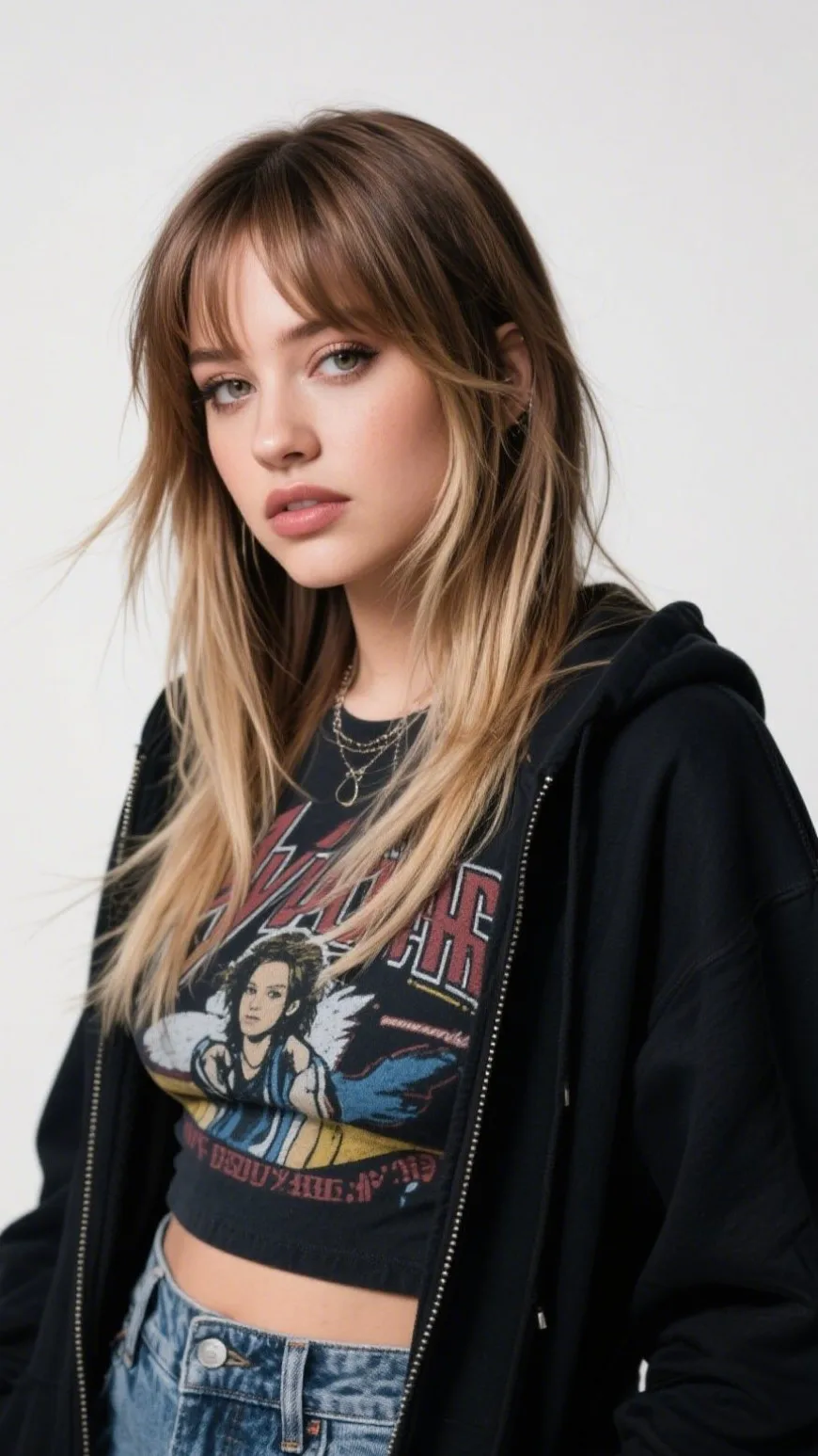 9. Side-Swept Bangs with Layers