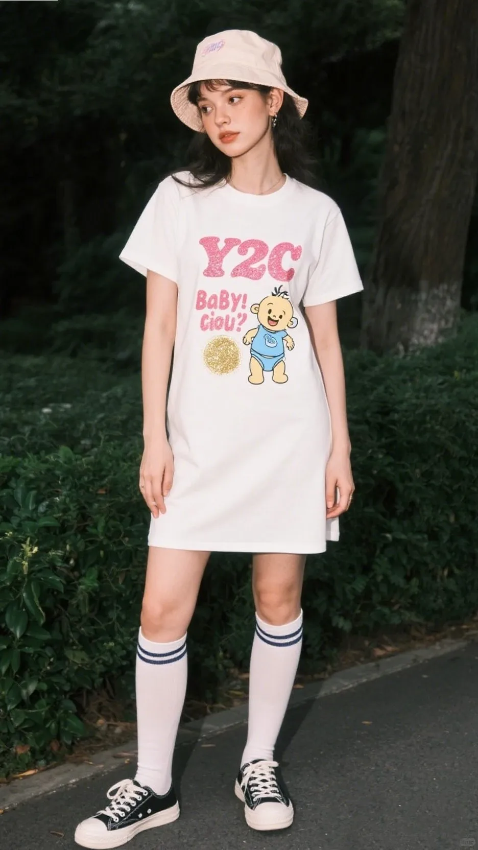Graphic Baby Tee Dress 💿🖍️