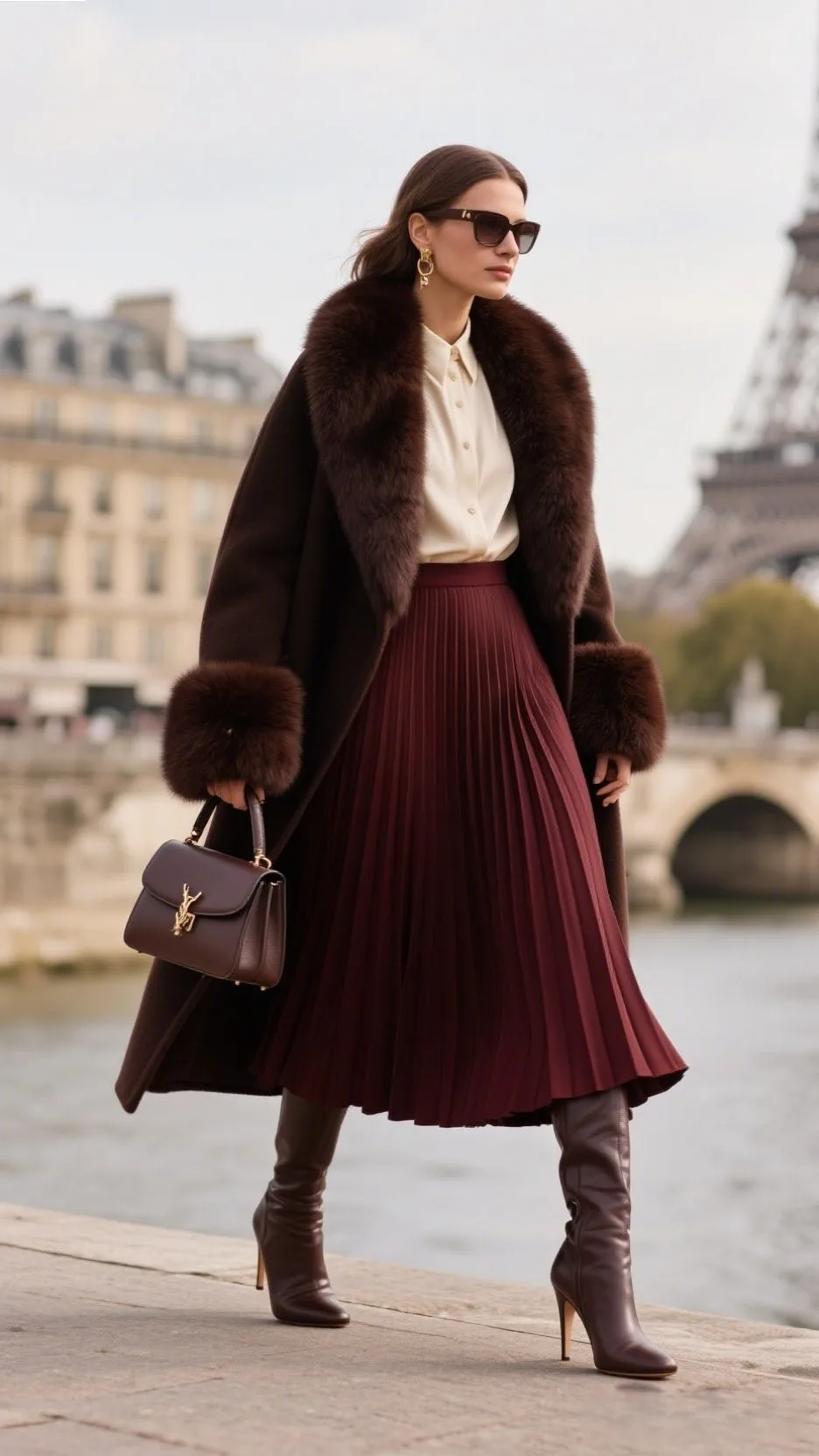 8. Luxe Faux Fur Accents 🦢