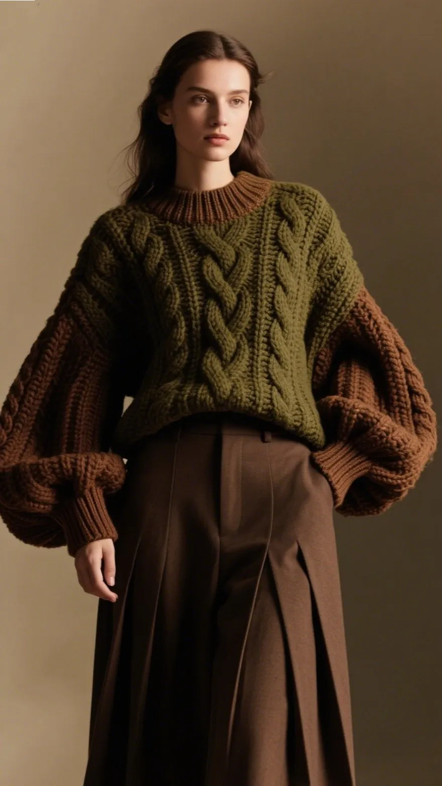 1. Oversized Textured Knits 🧶