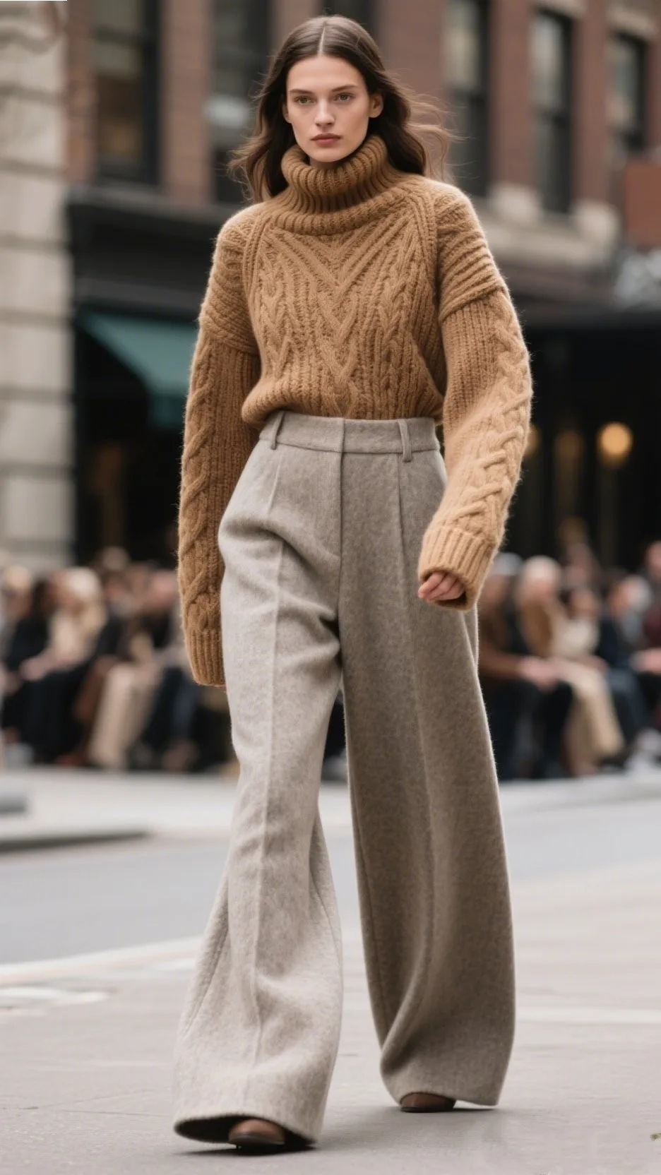 1. Wide-Leg Wool Trousers 🧵