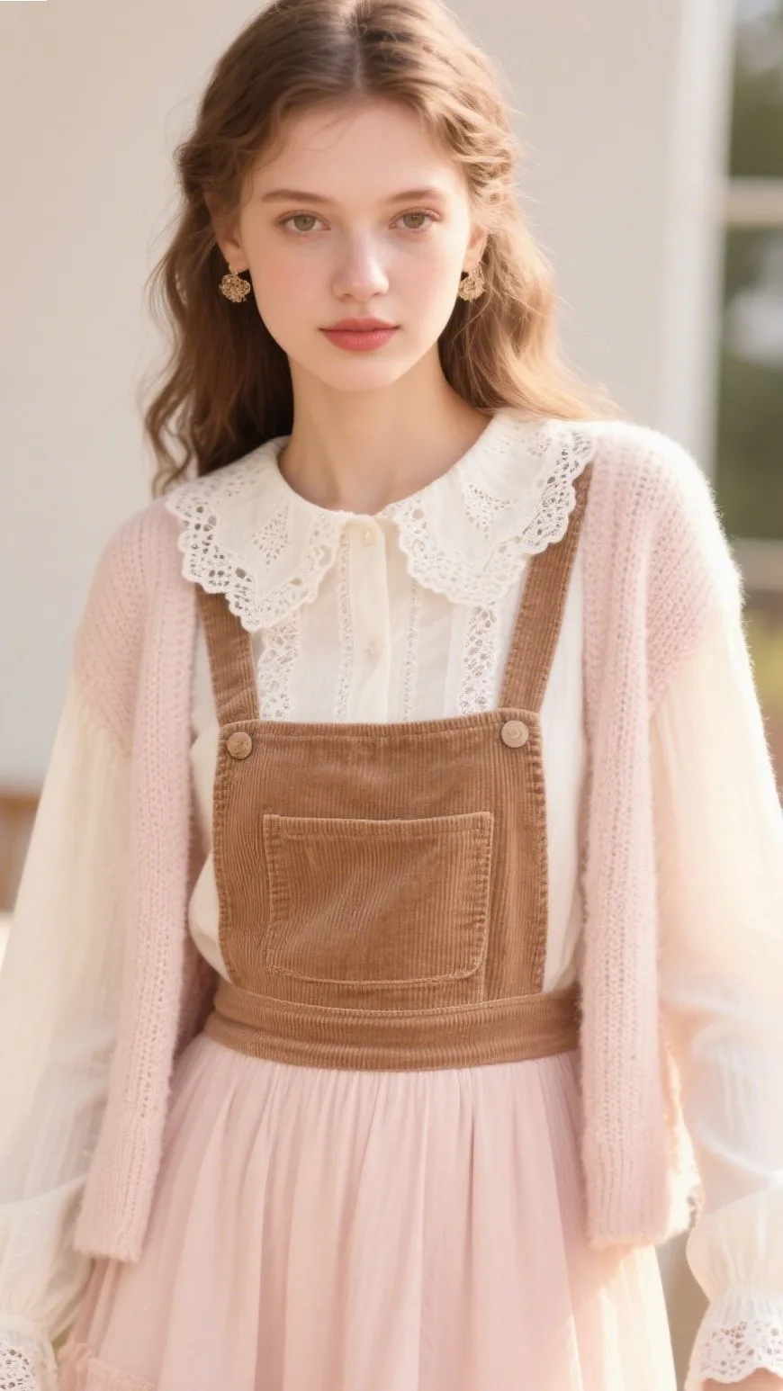 4. Lace-Trimmed Long Sleeves 🌸