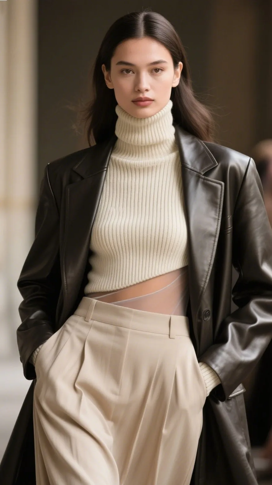 2. Knitted Turtlenecks & High-Neck Tops 🧶