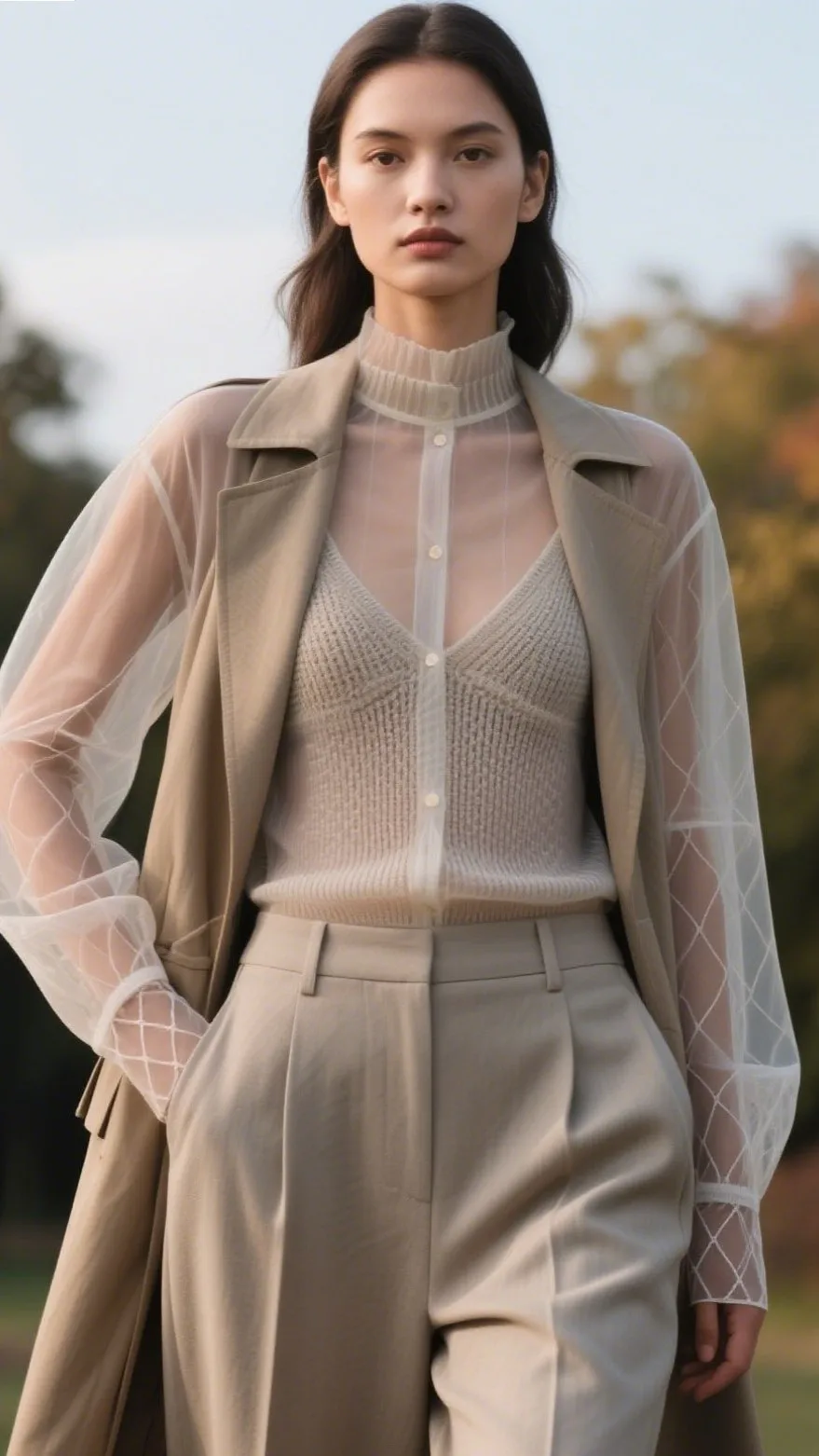 7. Sheer & Semi-Transparent Layers 🌫