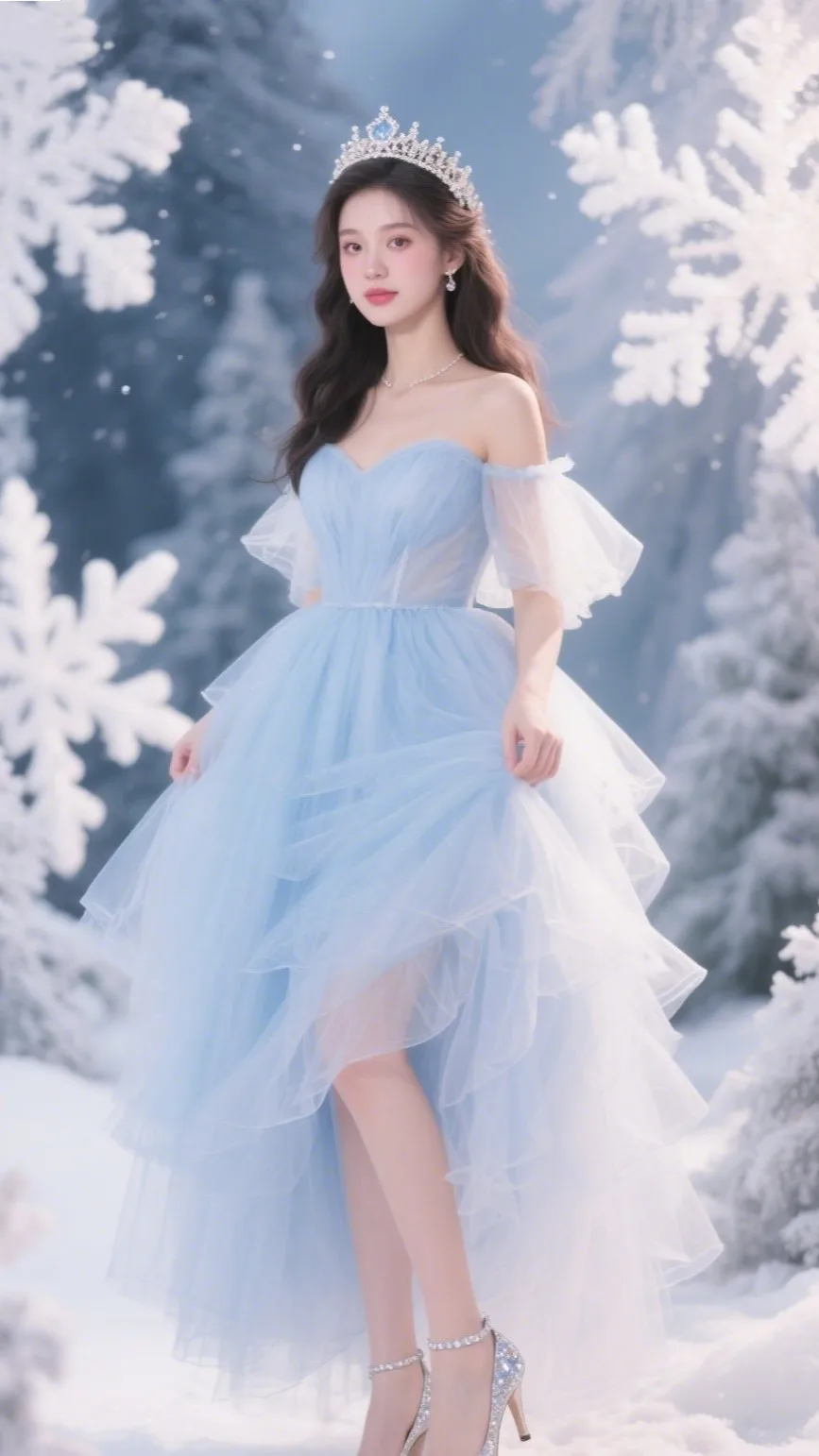 4. The Powder Blue Tulle Dress – “Fairytale Frost”