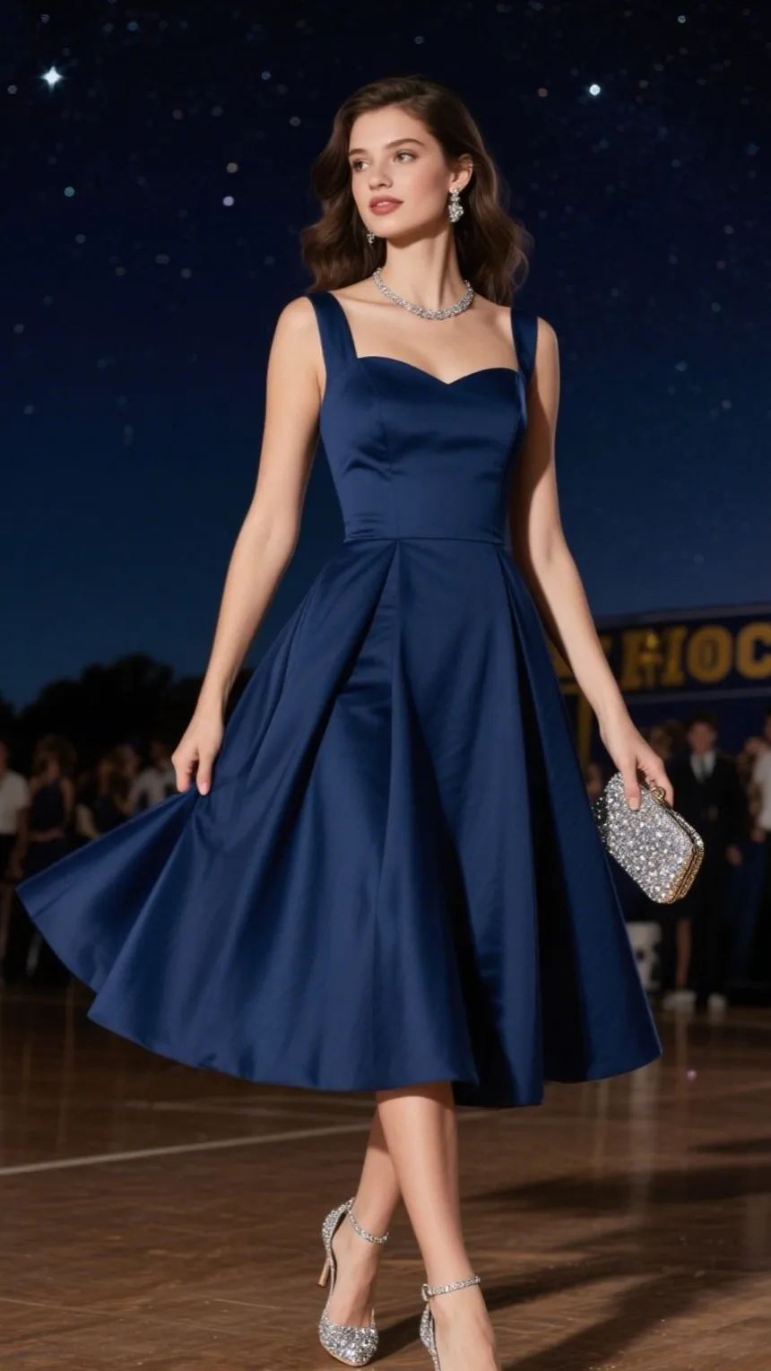 8. The Navy Fit-and-Flare – “Classic Starry Night”