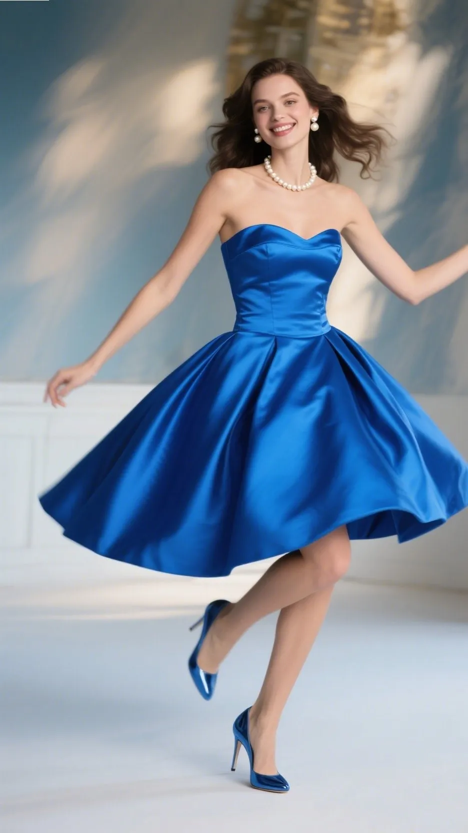 5. The Strapless Satin Ball Gown Mini – “Royal Court”