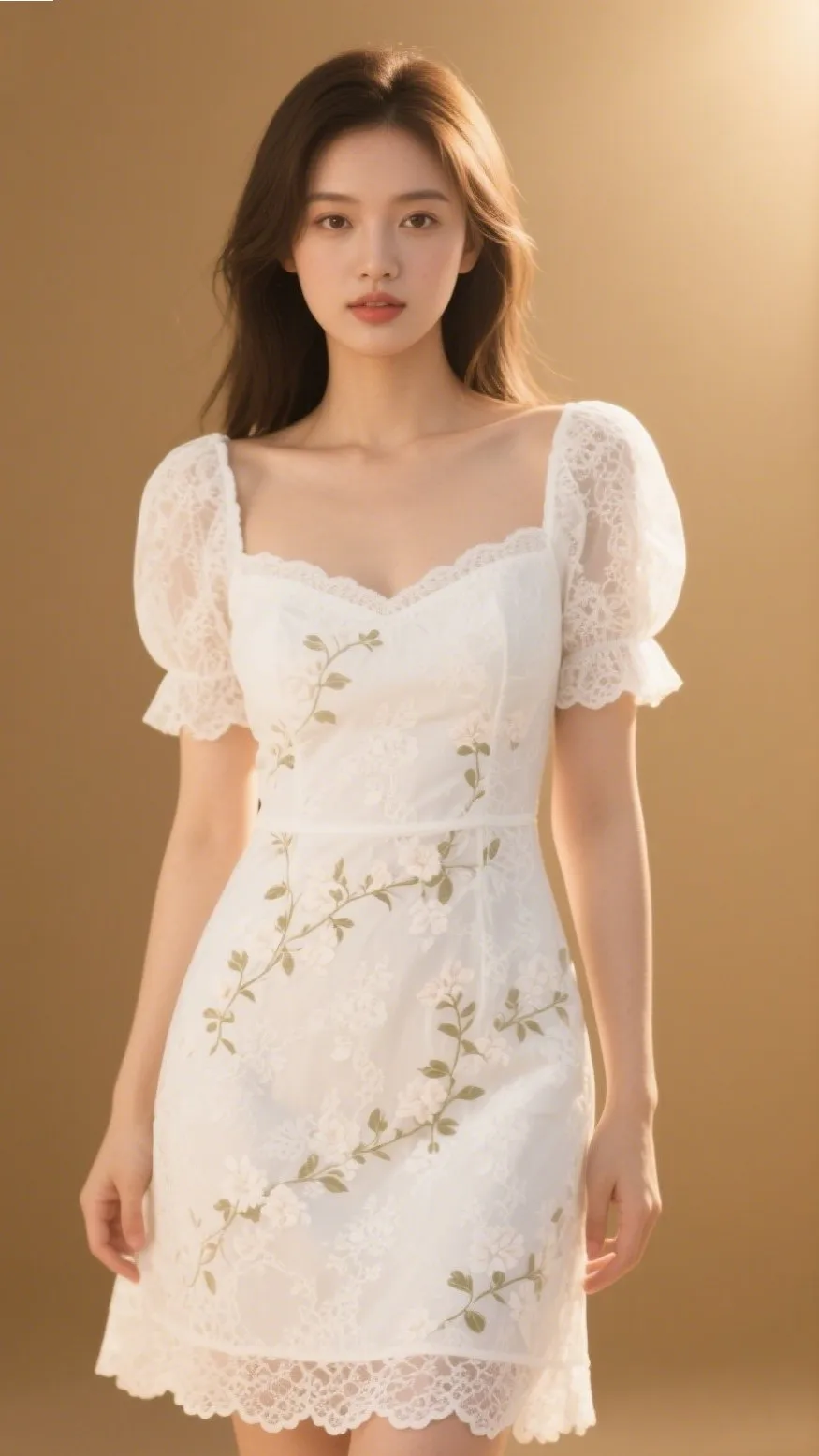 2. The White Lace Mini Dress – “Delicate Darling”