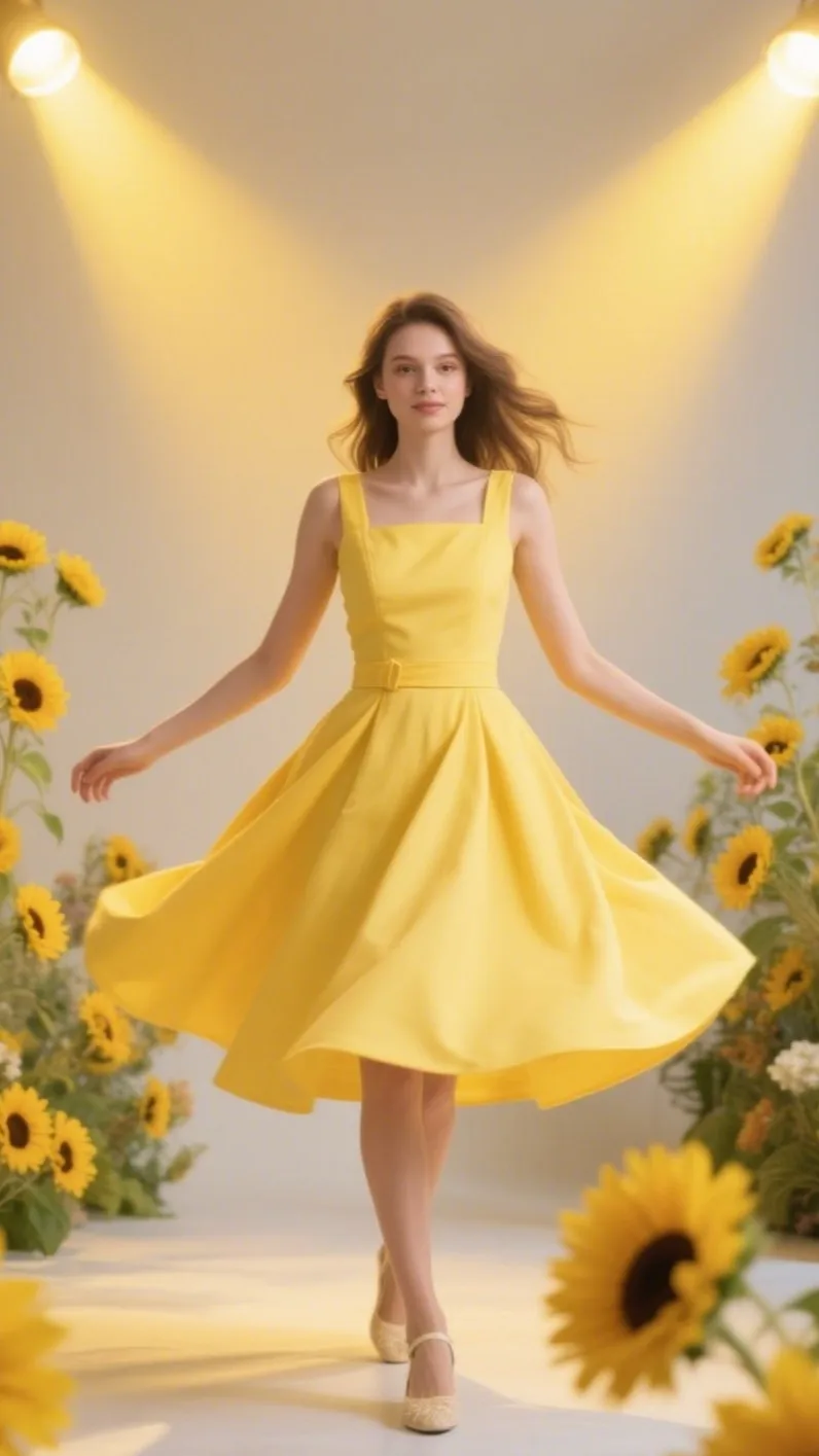 5. The Yellow A-Line Dress – “Sunshine Glow”