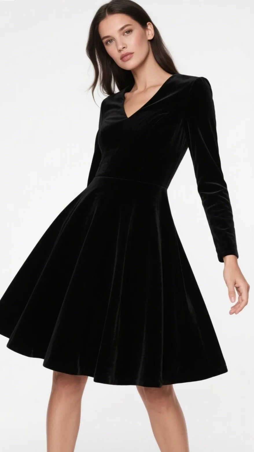 2. The Black Velvet Fit-and-Flare – “Little Starlet”