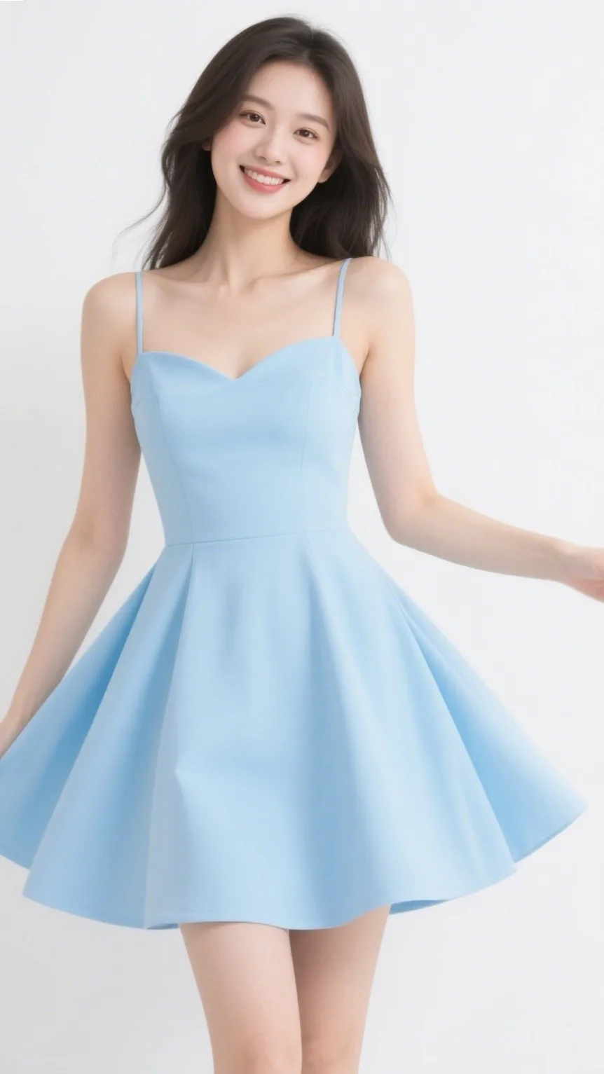 2. The Baby Blue A-Line Mini â âSweet as Skyâ