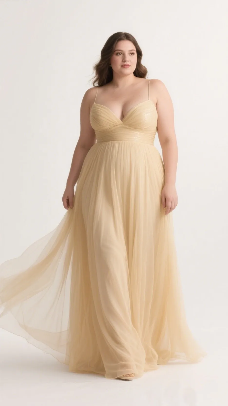 7. The Empire Waist Chiffon Dress – “Regal Radiance”