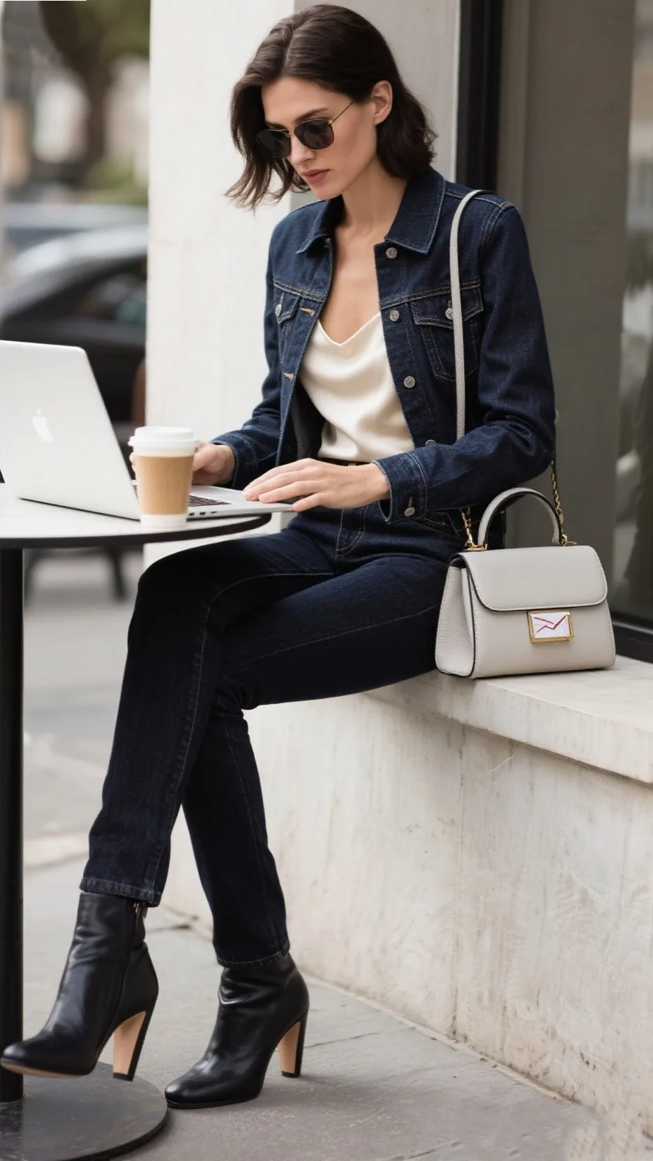 5. Double Dark Wash Elegance