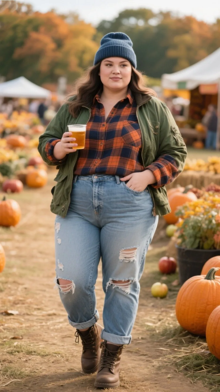 4. The Weekend Flannel Outfit ๐๐