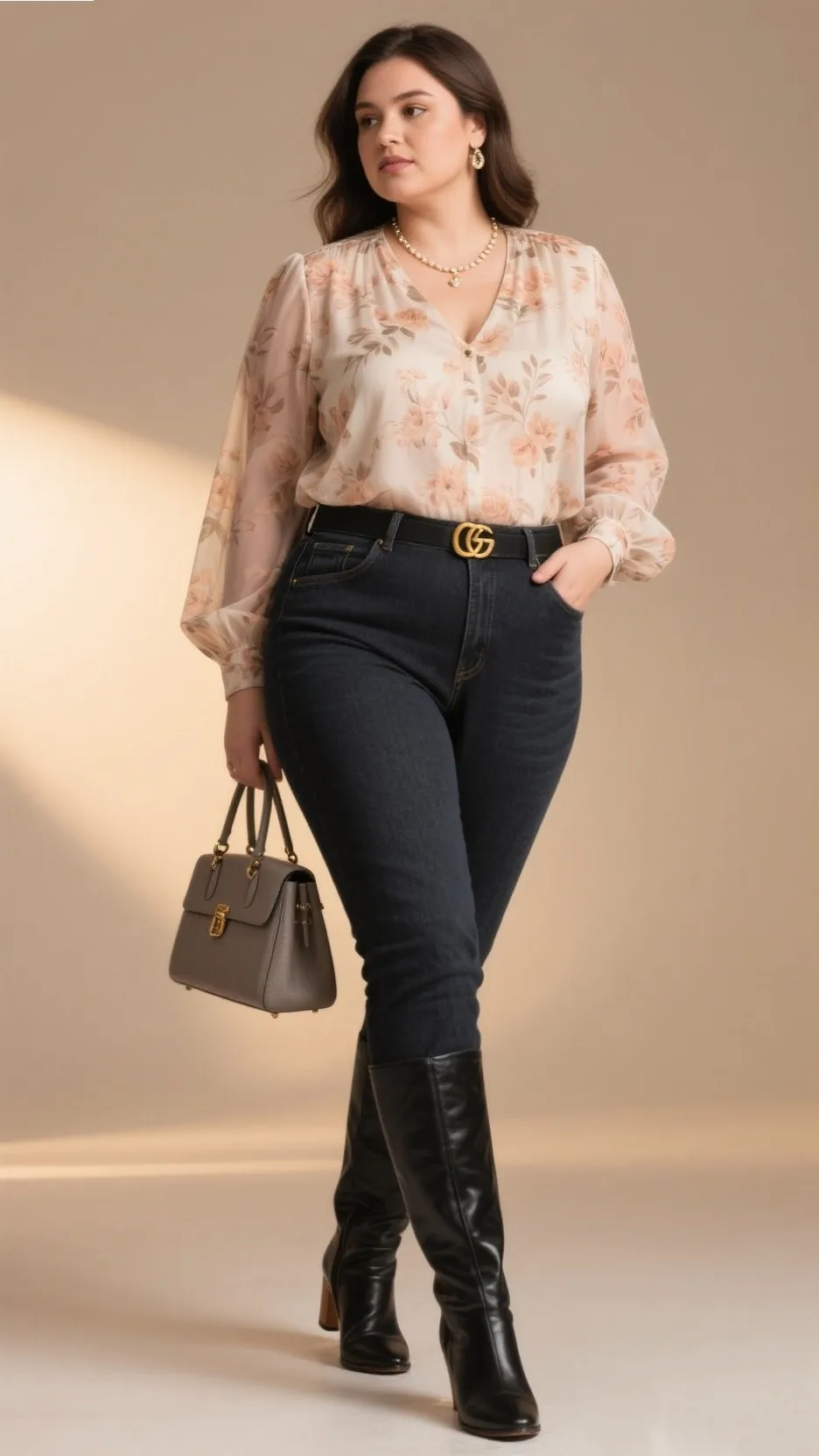 5. The Feminine Blouse & Bootcut Jeans ๐ธ๐ข