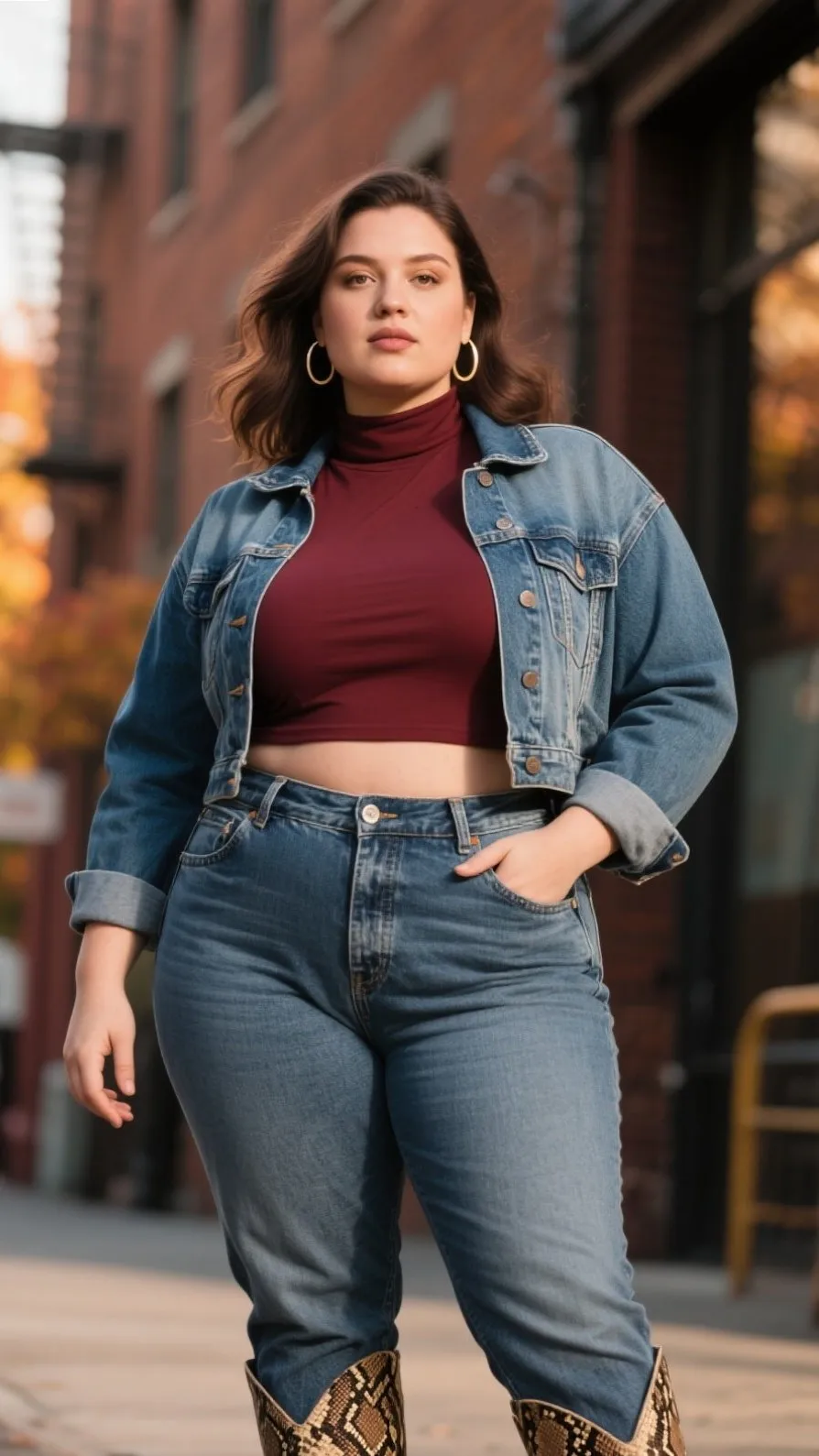 3. The Cropped Jacket & High-Waist Jeans Combo 🧥🔥