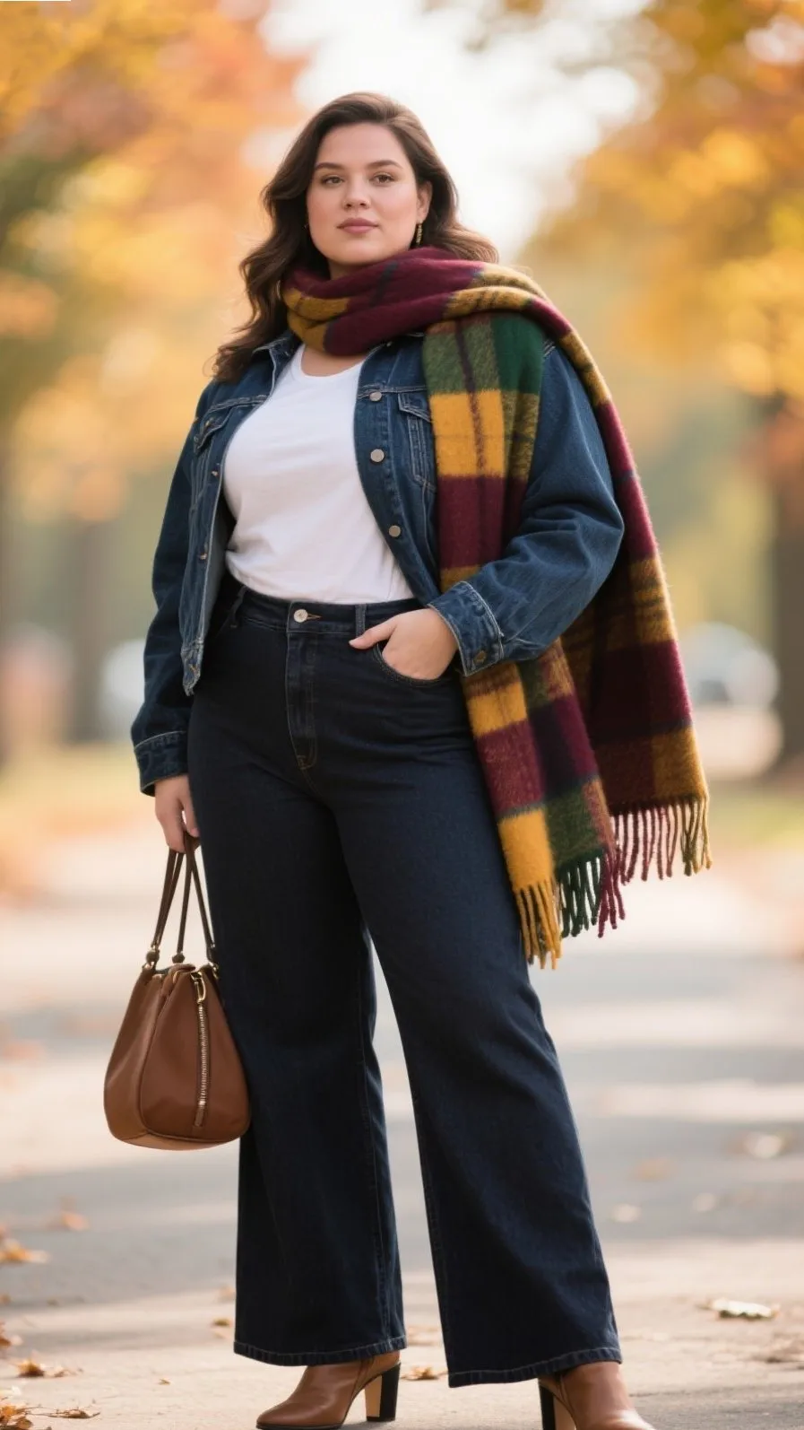 10. The Statement Scarf & Double Denim 🧣🍂