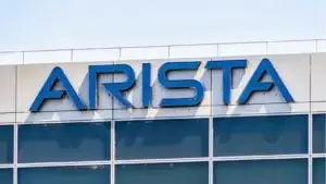 Image of Arista Networks ( ANET ) logo on the side of a building