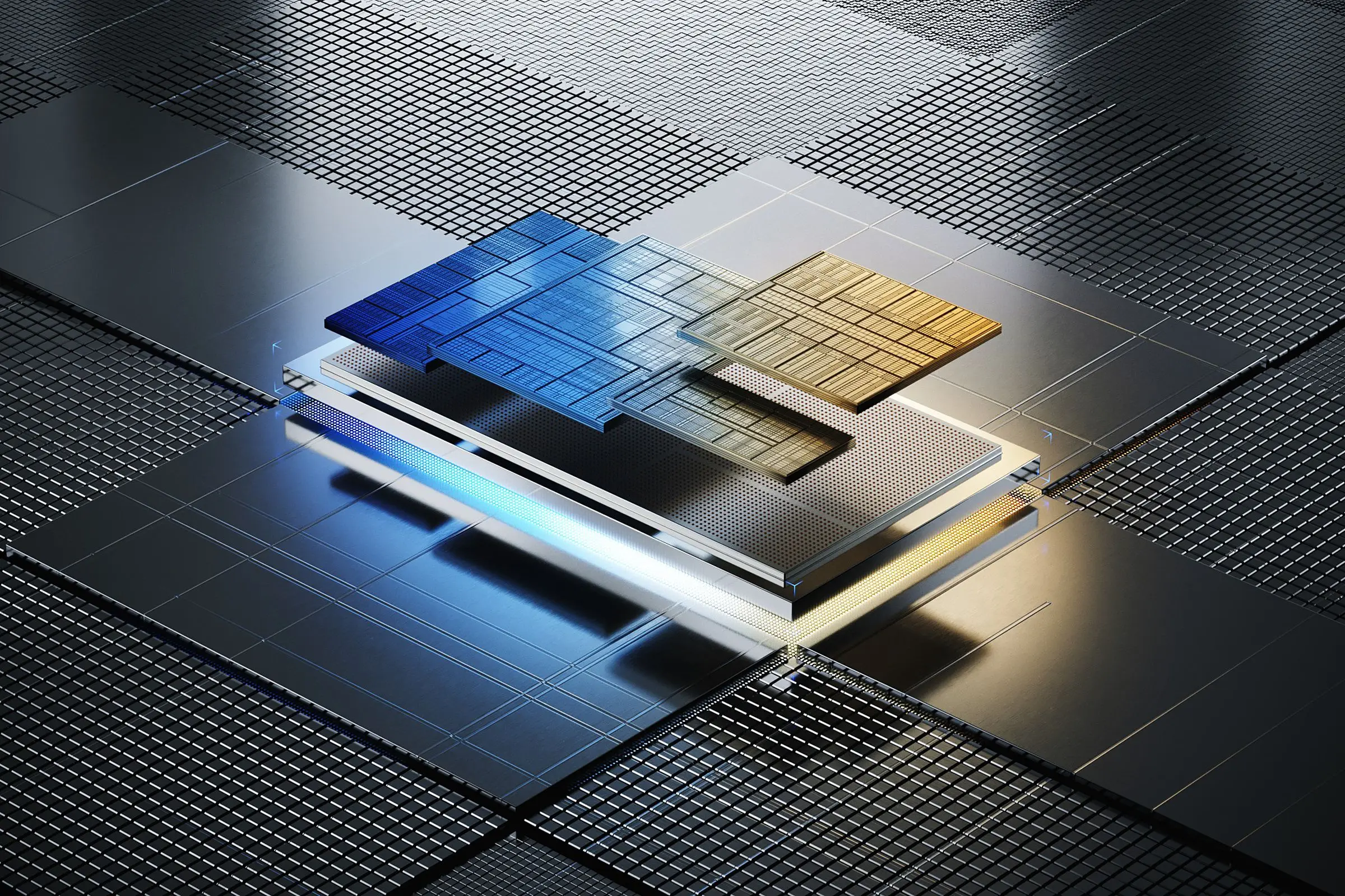 A graphic showing Intel’s Core Ultra chip