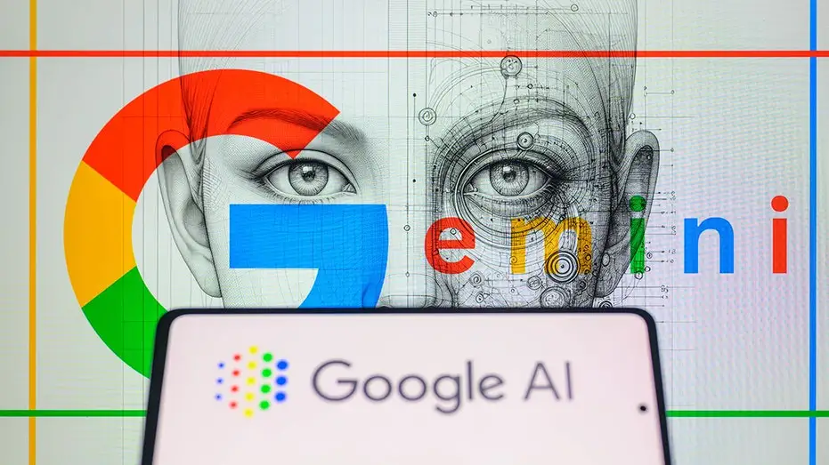 Photo illustration of Googles AI model Gemini