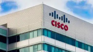 cisco (CSCO) logo on an office building