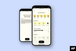 This image provided by Earkick in March 2024 shows the company’s mental health chatbot on a smartphone. (Earkick image via AP)