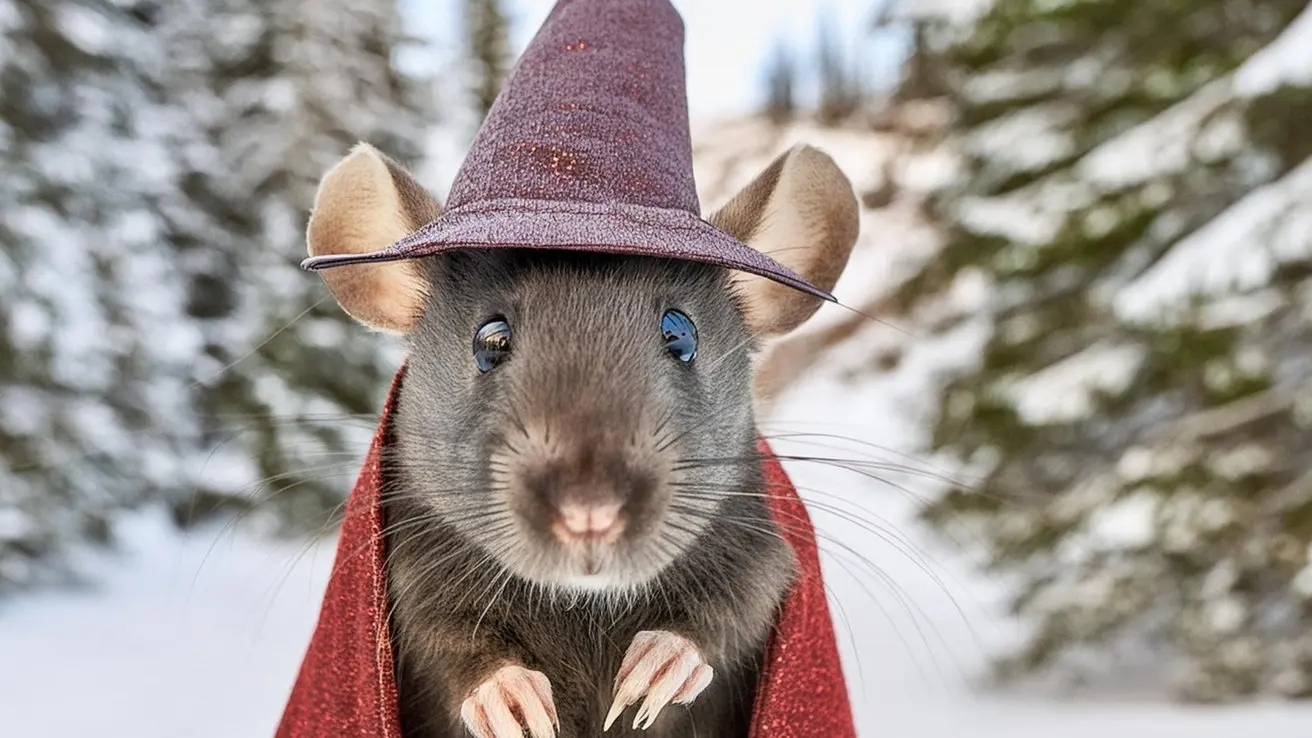 An Adobe Firefly-generated image of a wizard mouse.